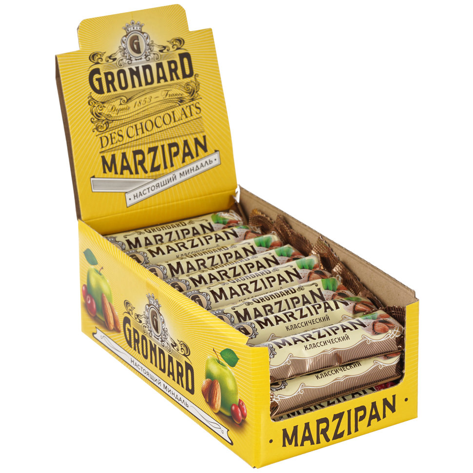  TM Grondard     (9389) Батончики глазированные Марципановые Классика, (24шт по 50г)      в Салавате