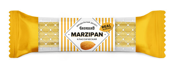 №1 TM Grondard   (10361) Батончики НЕглазированные Марципановые Классика, (28шт по 40г)        в Салавате