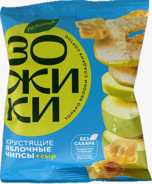 №1 Зожики Яблочные чипсы с сыром, 25г  в Салавате