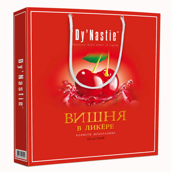 №3 Династия Сумка Конфеты "Вишня в ликере", 220г  в Салавате